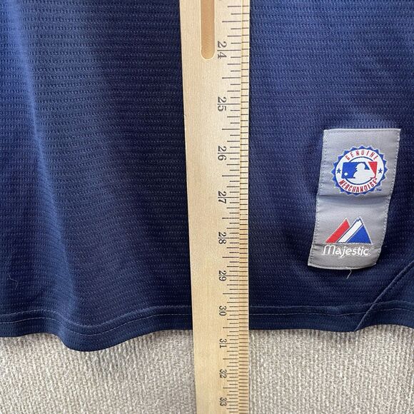 Majestic Detroit Tigers Old English D Stitch Baseball Jersey VTG 90s Men's XL - Picture 6 of 8